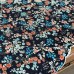 Laise Azul Marinho Bordada Liberty Estampada