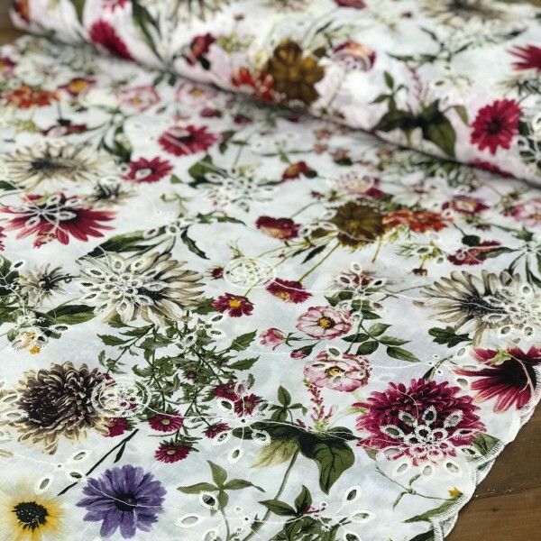 Laise Off White Bordada Liberty Colors Estampada