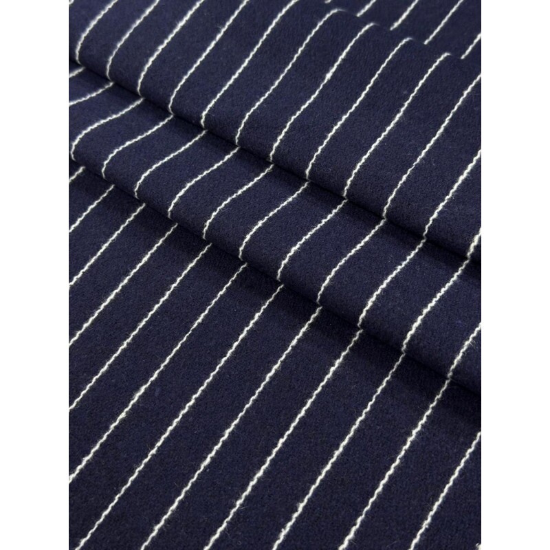Lã Risca de Giz Azul Marinho