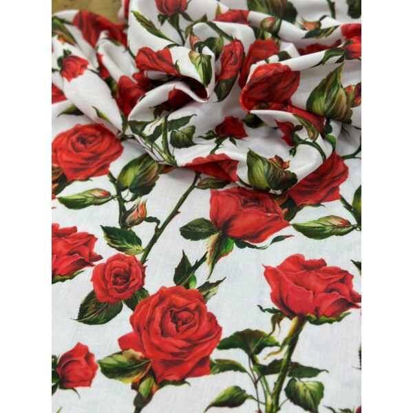 Linho Misto Rosas Verão 2027 Linho Misto Rosas Verão 2027