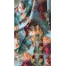 Linho Misto Aquarelado Floral Azul