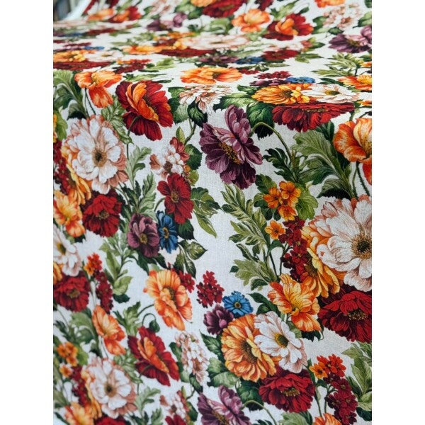 Linho Misto Floral 