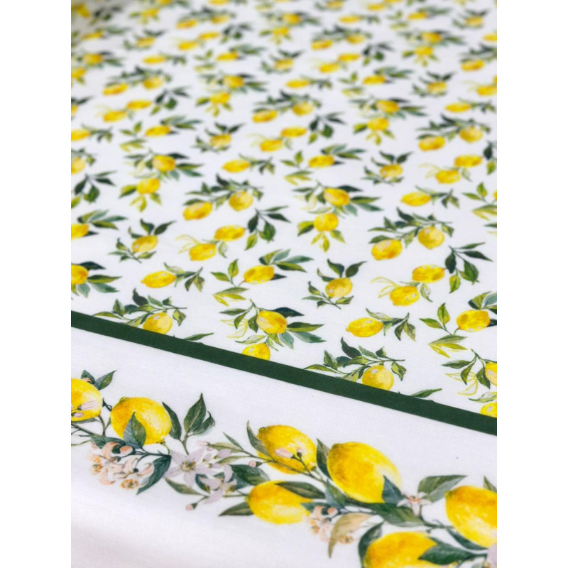 Linho Misto Limão Siciliano Barrado Único