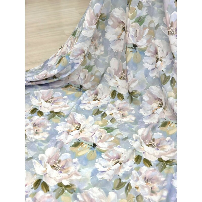 Linho Misto Aquarela Floral Verão 2027