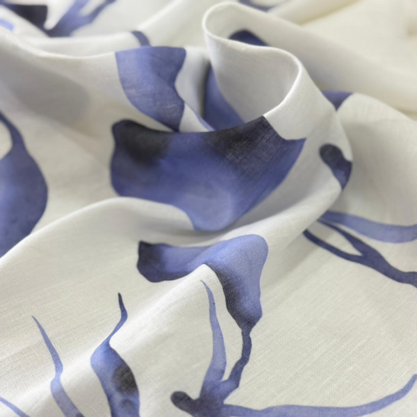 Linho Puro Algas Azuis Linho Puro Algas Azuis