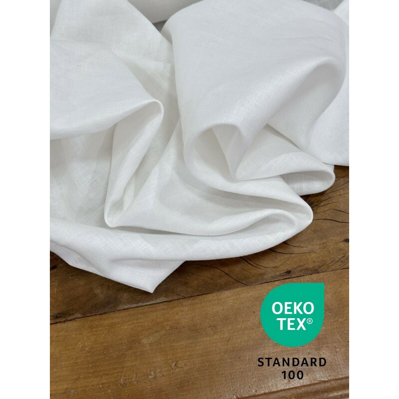 Linho puro Oeko Tex Branco 