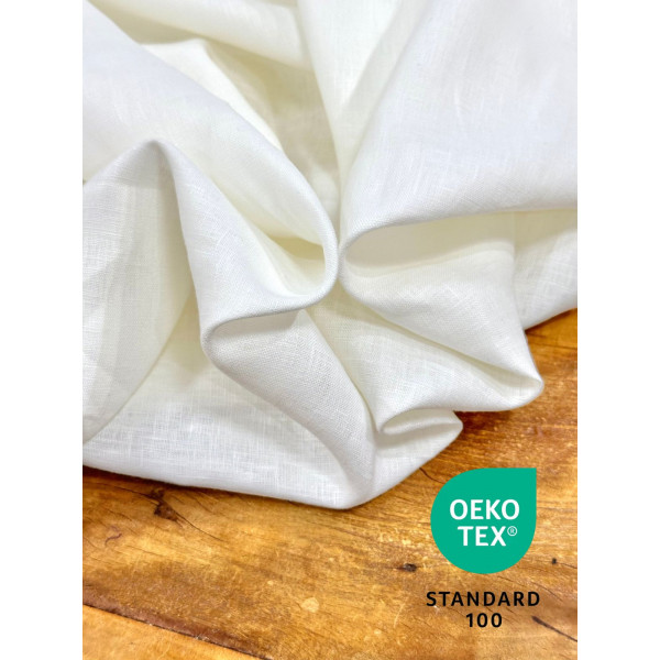 Linho puro Oeko Tex Off White 
