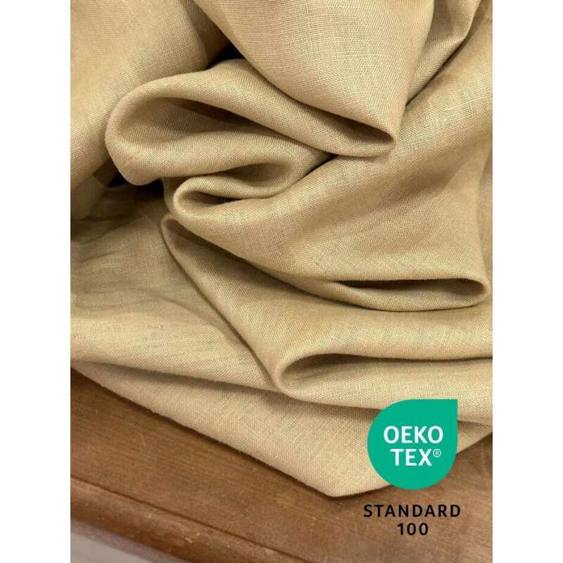 Linho puro Oeko Tex Camel  