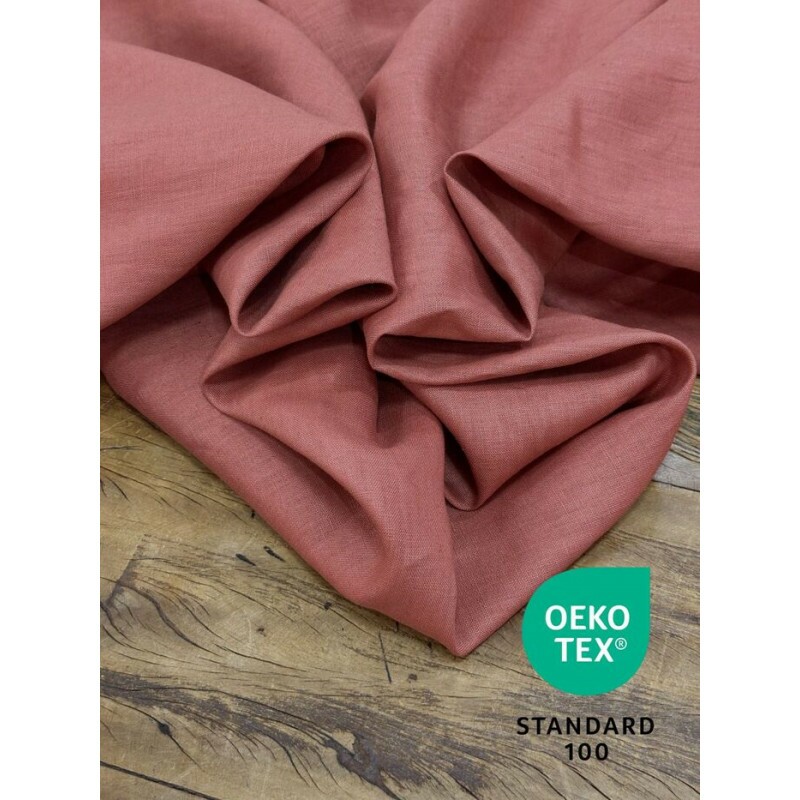 Linho puro Oeko Tex Canyon Rose