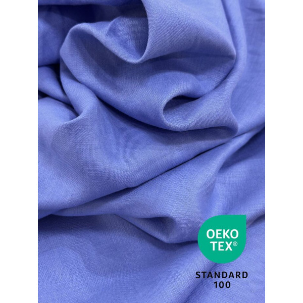 Linho puro Oeko Tex Pacific Blue 