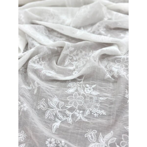 Liocel Flowers Print Off White