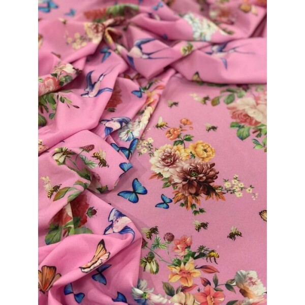 Viscose Rosa Floral
