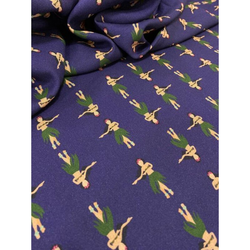 Viscose Azul Marinho Havaiana