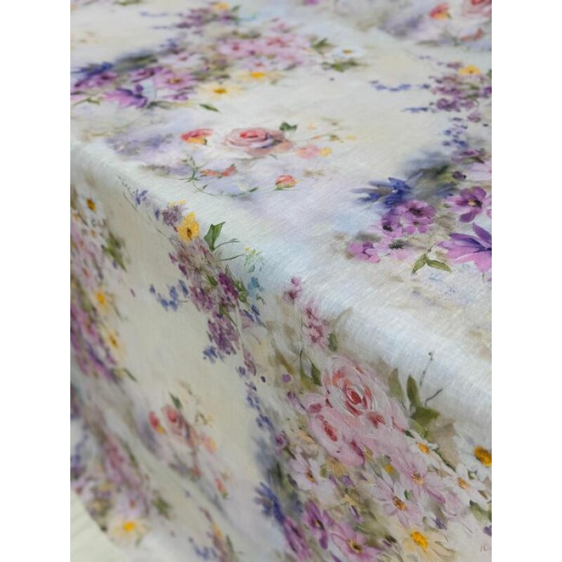 Linho Misto Aquarelado Floral 