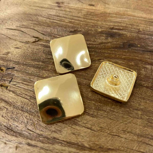 Botão Dourado Quadrado - 13485