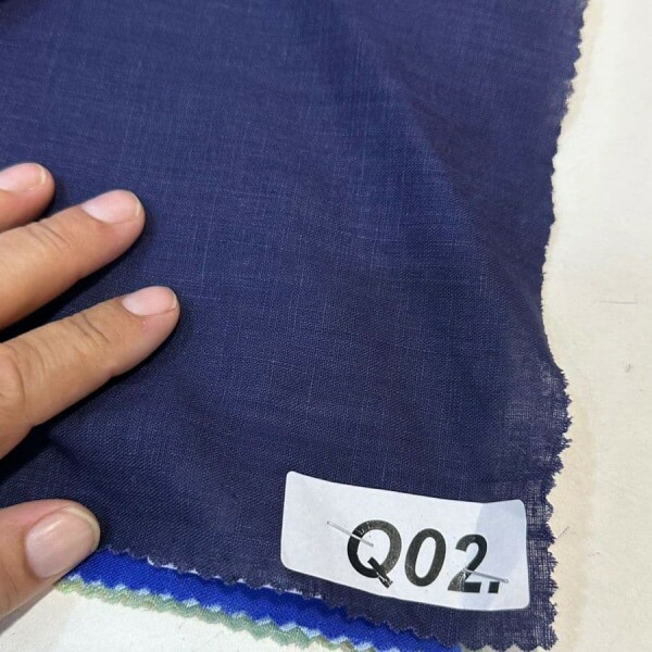 Cambraia de Linho Puro Azul Marinho
