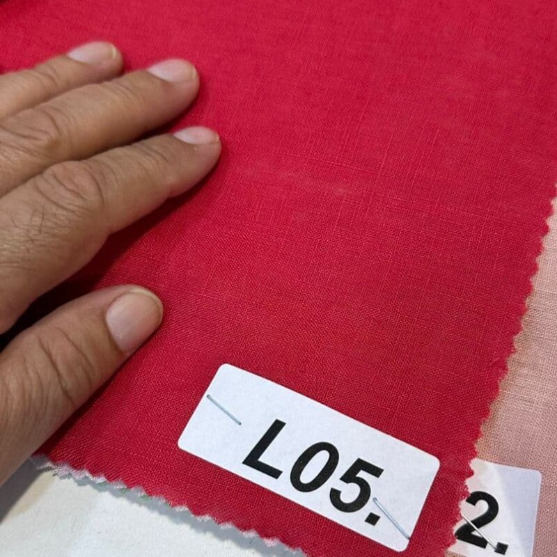 Cambraia de Linho Puro Vermelho