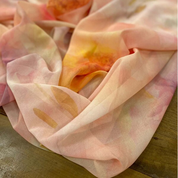 Crepe GGT Floral Aquarela