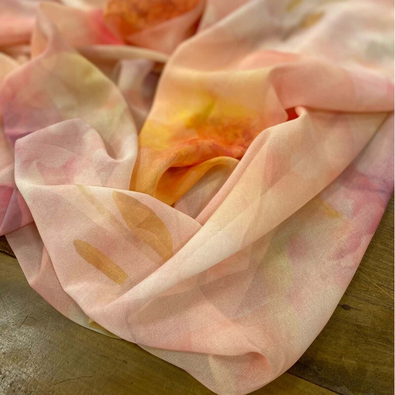 Crepe GGT Floral Aquarela