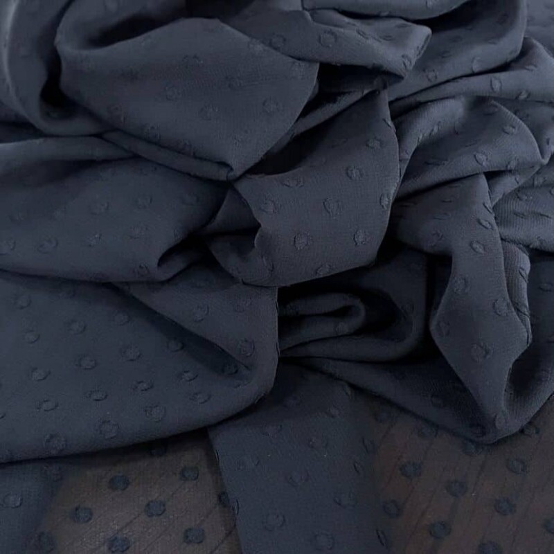 Musseline Floquinho Preto