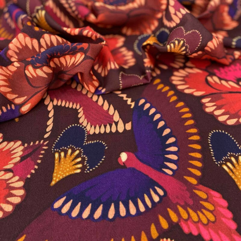 Pollylinho Marsala Floral Estampado