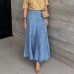 Saia Jeans Midi Azul 