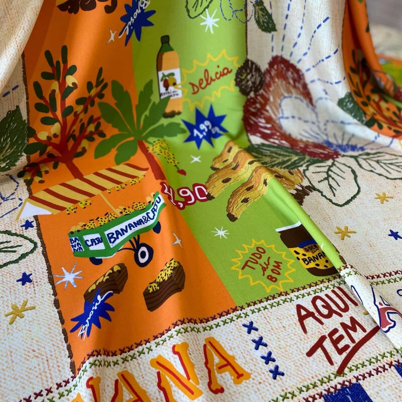 Viscose Tropical com Barrado