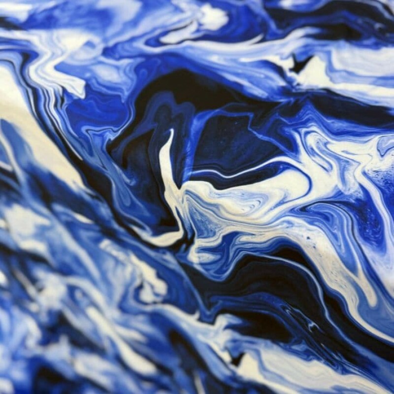 Viscoseda Azul e Preto Mescla