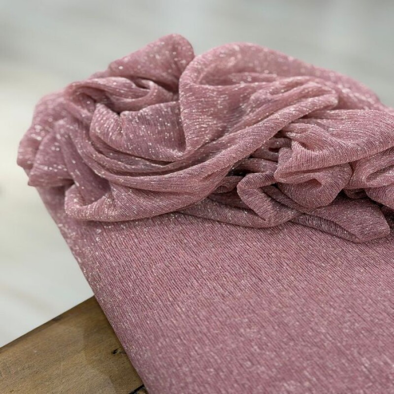 Malha Lurex Rosa