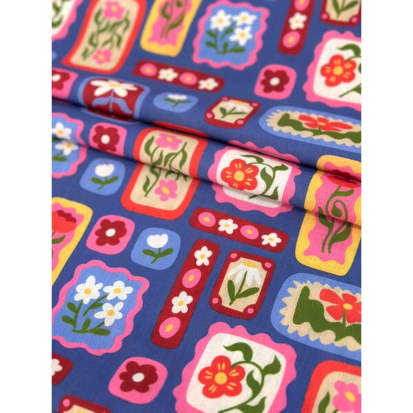 Linho Misto Floral