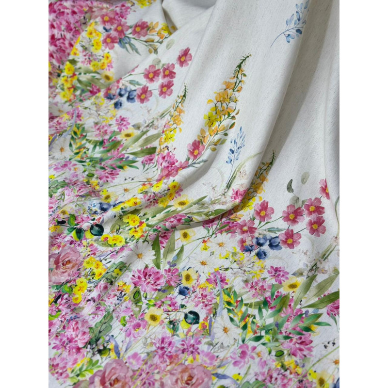 Modal com Algodão de Barrado Duplo Floral