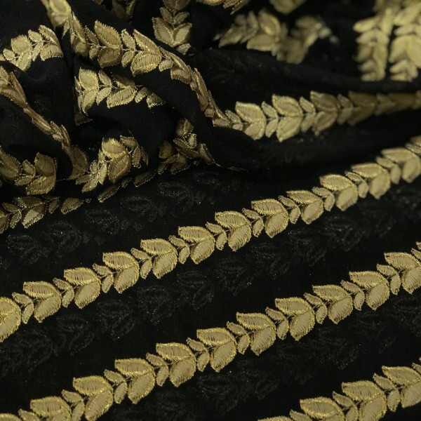 Crepe GGT Preto com Detalhes Dourado