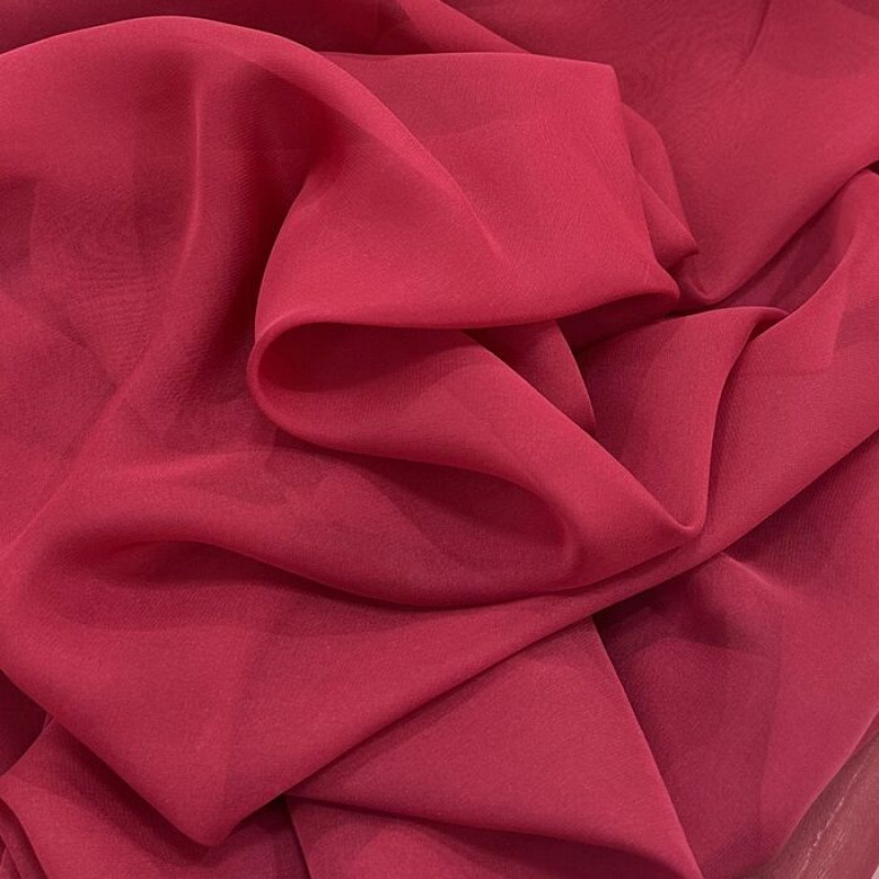 Organdy Toque de Seda Marsala