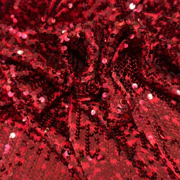 Paetê em Malha Vermelho