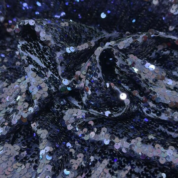 Paetê em Malha Azul