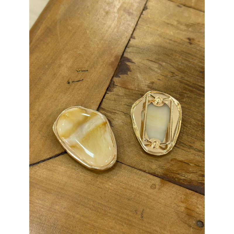 Passante 13912 Dourado com Pedra Mescla Claro