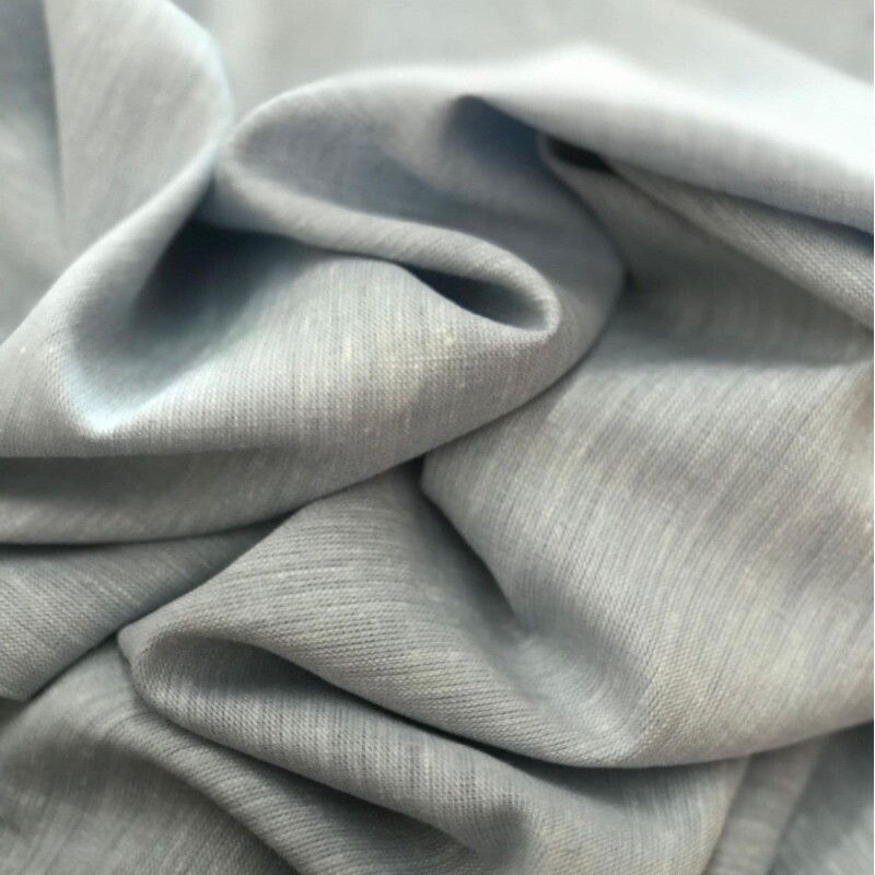 Cambraia de Linho Santorini Azul Bebe Mescla