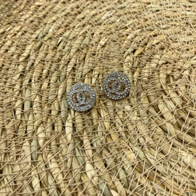 Botão Chanel Prata com Strass Menor - 11384