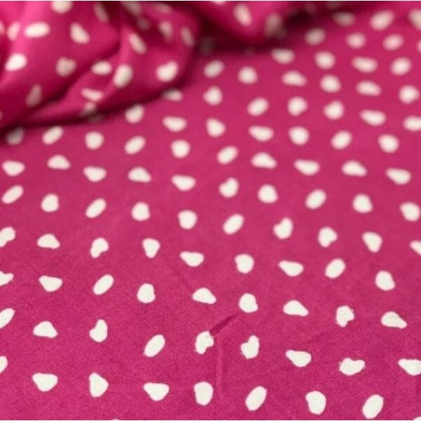 Viscolinho Pink com Poá Irregular