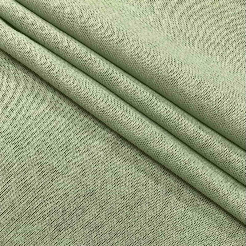 Linho Misto Liso Verde Chá