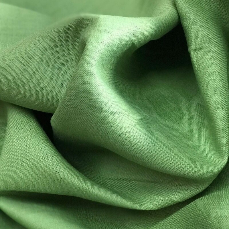 Linho puro Italiano Liso Verde