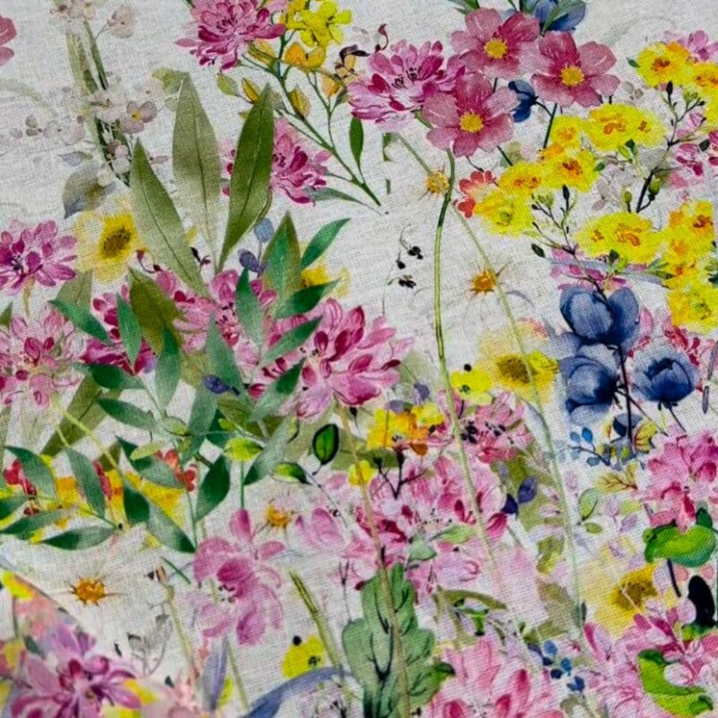 Linho Nilo Flowers 