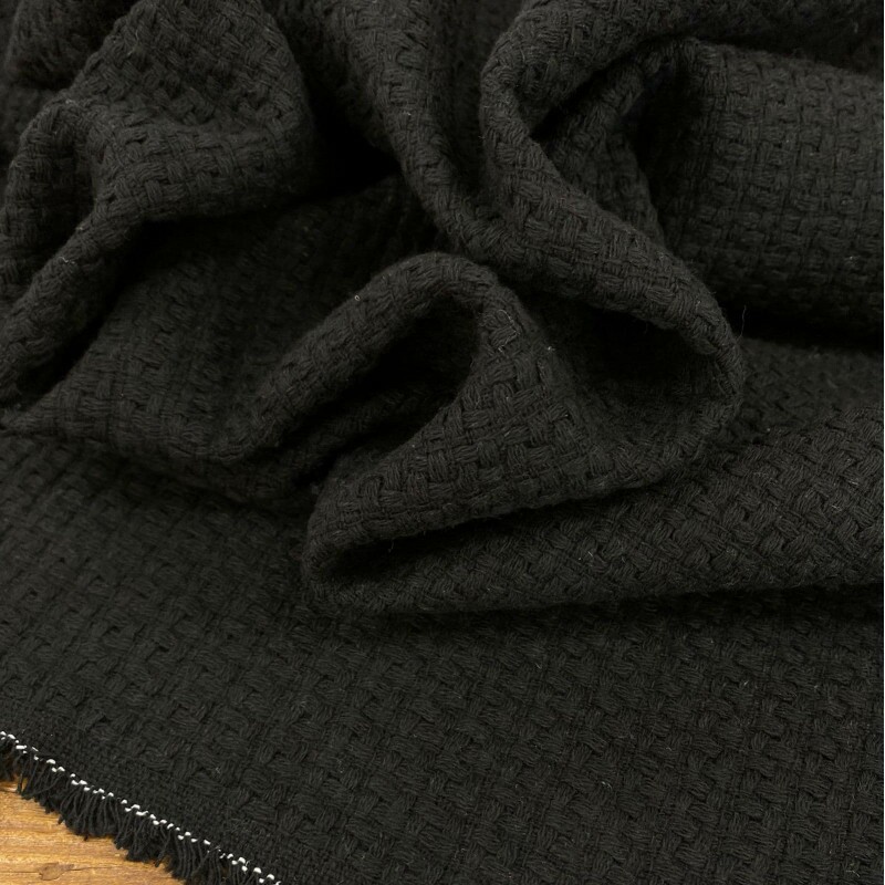 Tweed Indiano Mônaco Preto