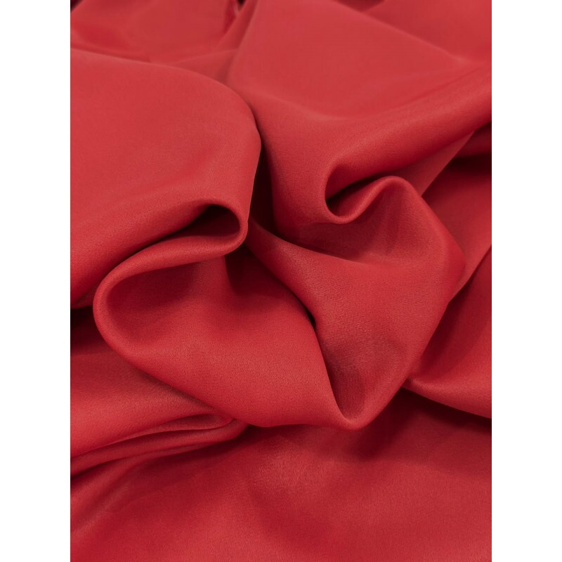 Crepe Patou de Acetato Vermelho Queimado Crepe Patou de Acetato Vermelho Queimado