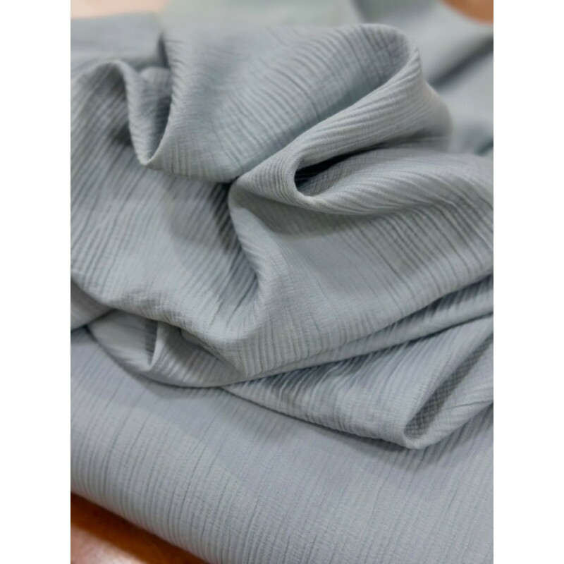 Pleated Naturale Dublado Azul Aço