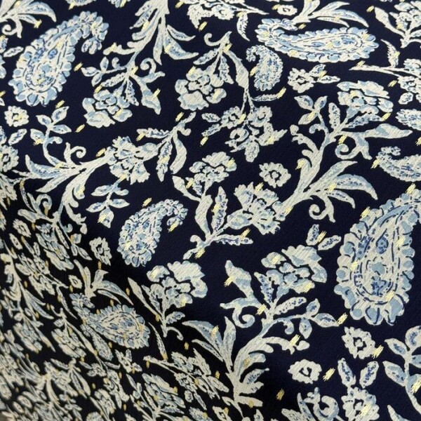 Chiffon Toque de Seda Azul Marinho