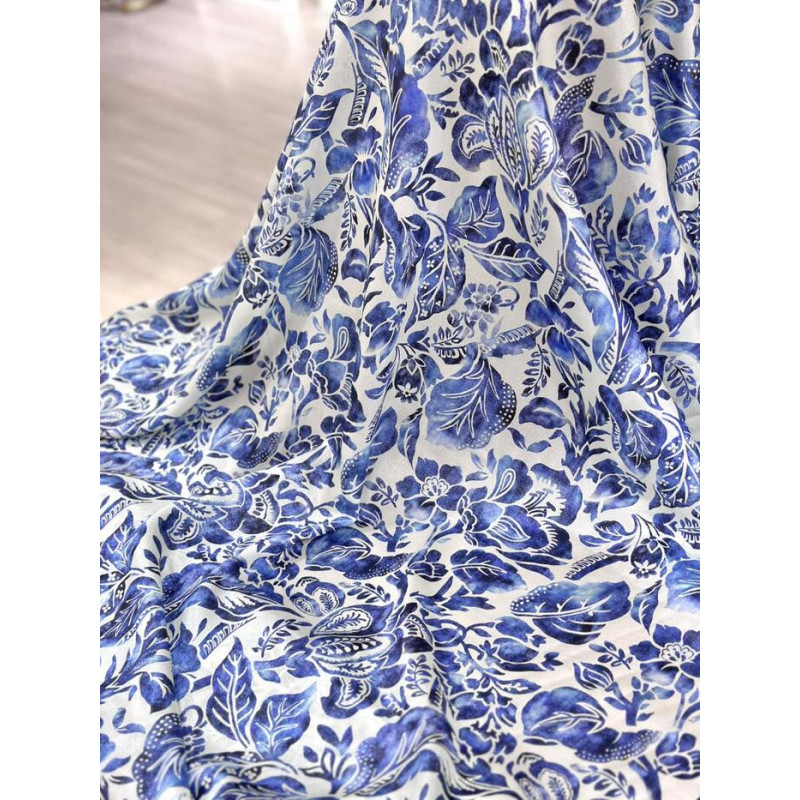 Seda Pura Italiana Floral Blue