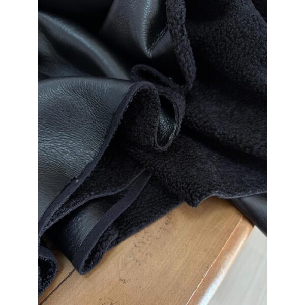 Couro Double Bouclê Preto