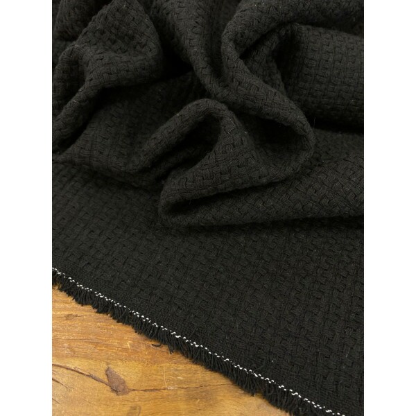 Tweed Indiano Mônaco Preto