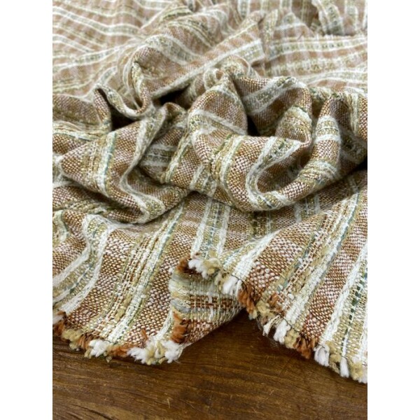 Tweed Indiano Caramelo com Lurex Bordado